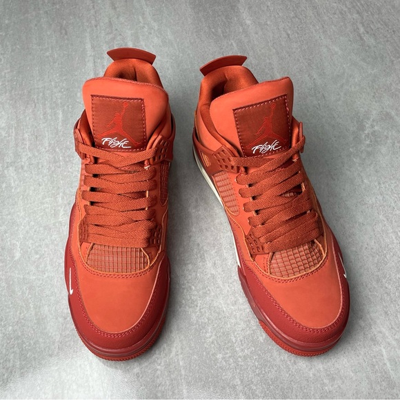 Jordan 4 Retro Brick by Brick -Men's Orange-Red Sneakers Shoes - Picture 1 of 10